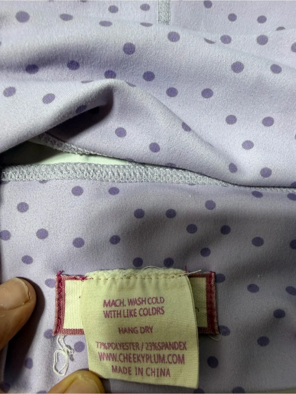 cheeky plum Lavender Polka Dot Girls set